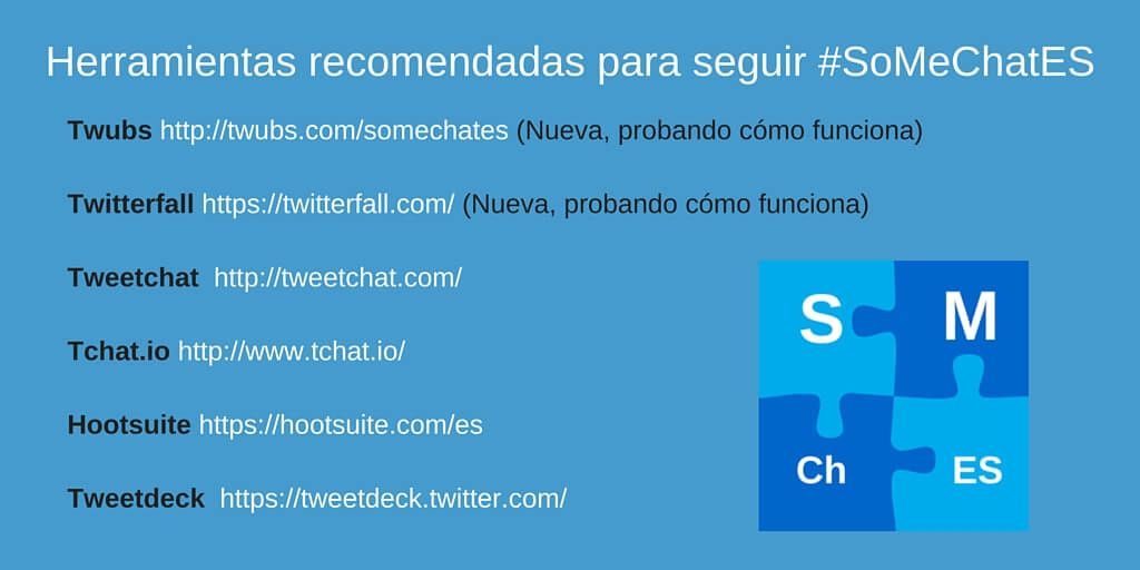 Herramientas recomendadas para seguir los Twitter chats Herramientas recomendadas Twitter chats