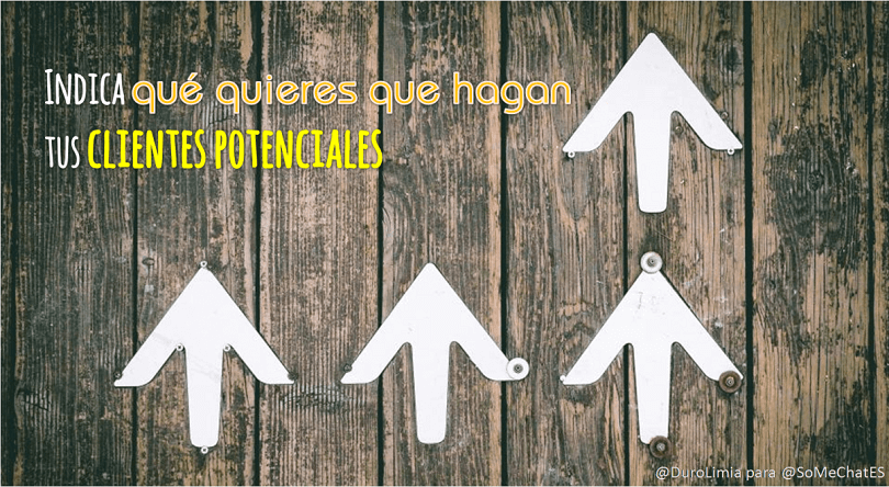 Call to action para guiar a clientes