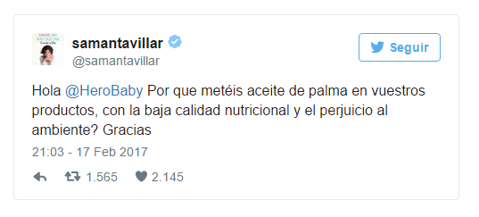 Plan de gesti&oacute;n de crisis - tuit Samanta