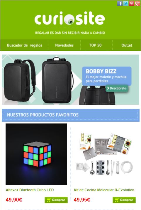 Crear campa&ntilde;as de email marketing plantilla