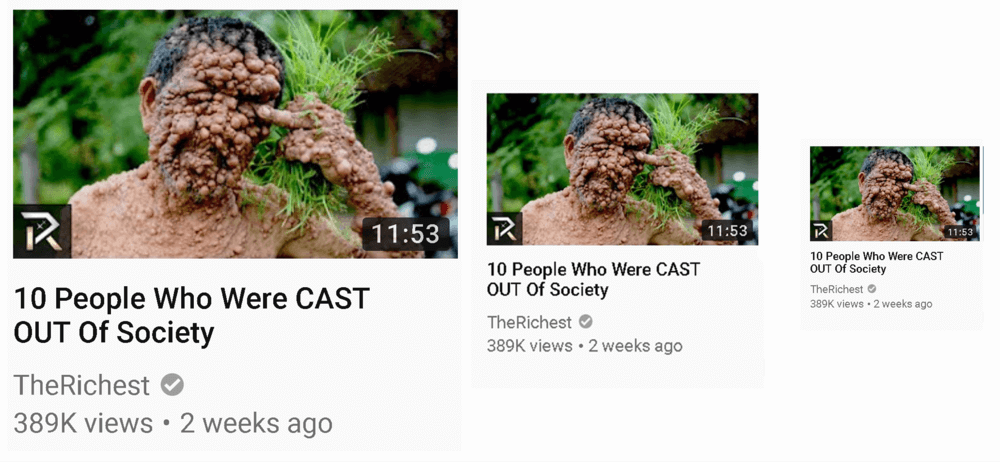 Medidas de miniaturas vídeos YouTube Medidas miniaturas vídeos YouTube